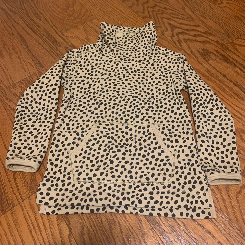 Crewcuts XS turtleneck leopard print sweater